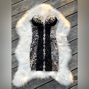 Victoria’s Secret Leopard Lace Push Up Shapewear Slip Dress Chemise Rare